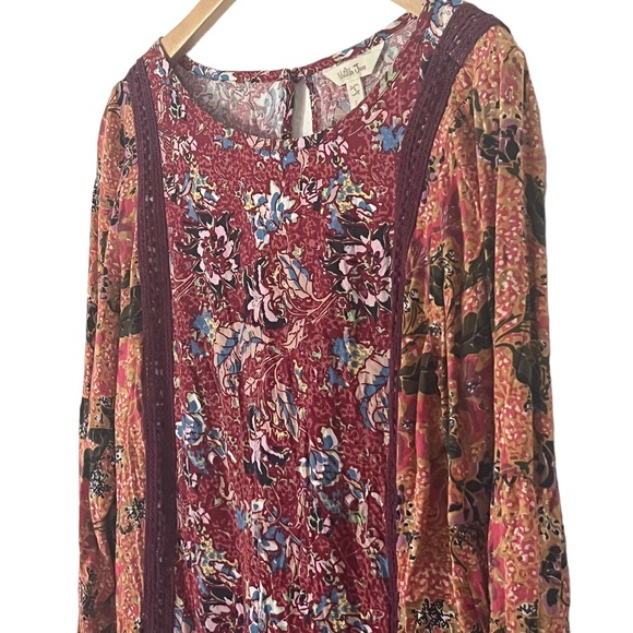 MATILDA JANE Lovely Menagerie Dress Orange & Burgundy Floral Shift - Picture 3 of 7